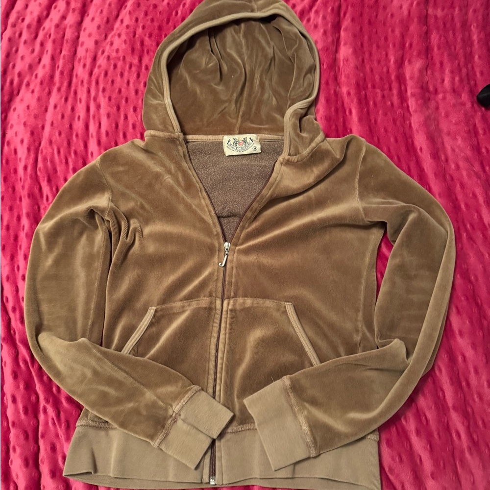 Juicy Couture Tan Velour Hoodie
